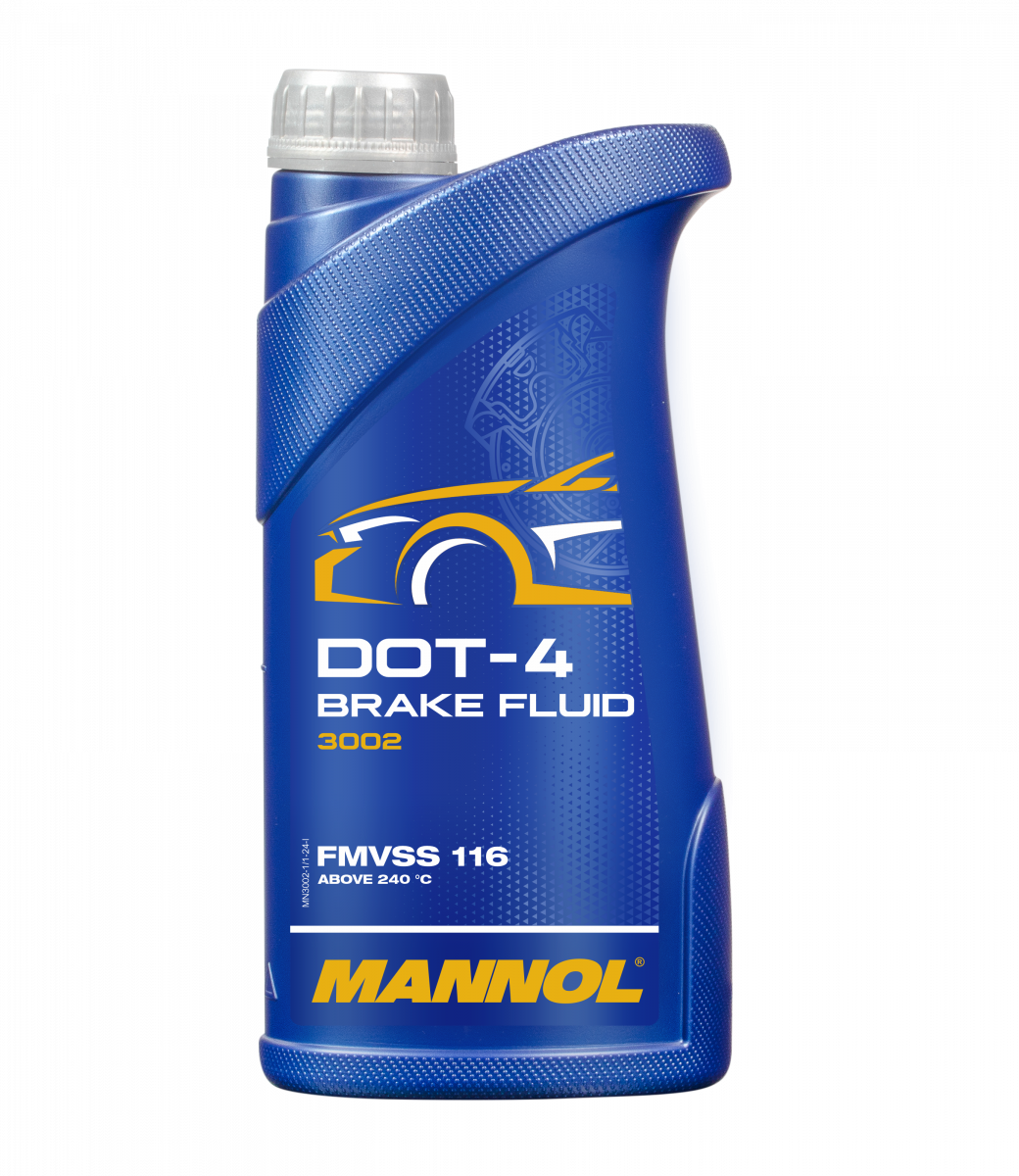 Mannol Brake Fluid DOT-4 3002, 1L, Əyləc Mayesi