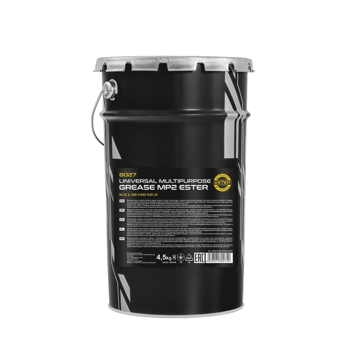 MANNOL Universal Multipurpose Grease MP-2 Ester, 4.5Kq (8027)
