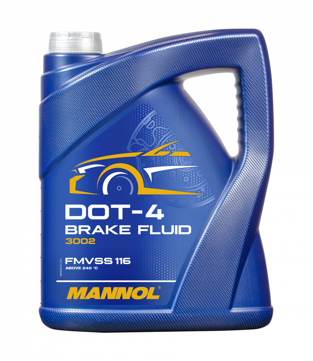 Mannol Brake Fluid DOT-4 3002, 1L, Əyləc Mayesi