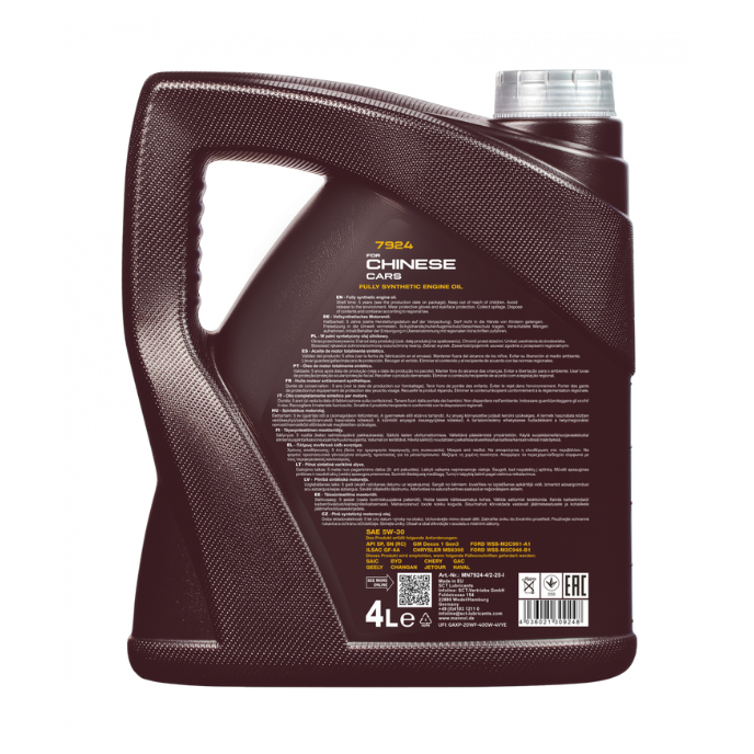 MANNOL Çin Avtomobilləri üçün 5W-30 7924
